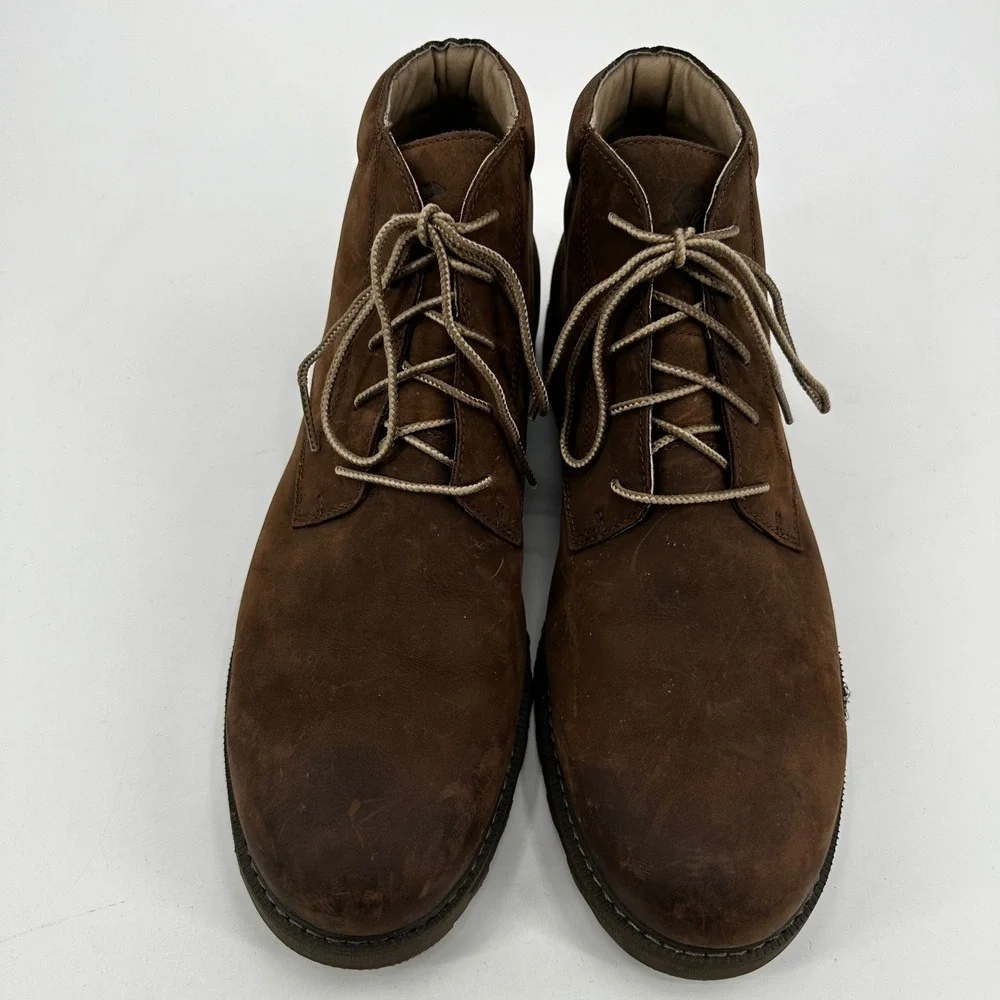Sorel Madson Moc Toe Waterproof Brown Nubuck Leather Chukka Boots Mens 13 Rugged